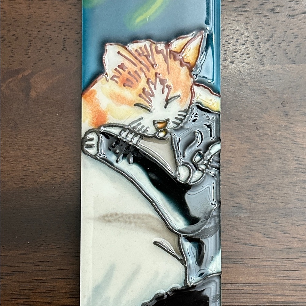 Colorful Ceramic Art Tiles - Cat